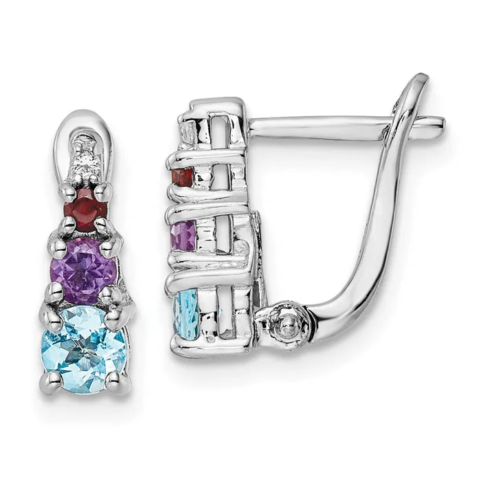 Goldia Earrings Sterling Silver RHplated 93tw LSBTAMGAWT Hinged Earrings