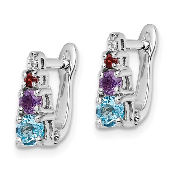 Goldia Earrings Sterling Silver RHplated 93tw LSBTAMGAWT Hinged Earrings