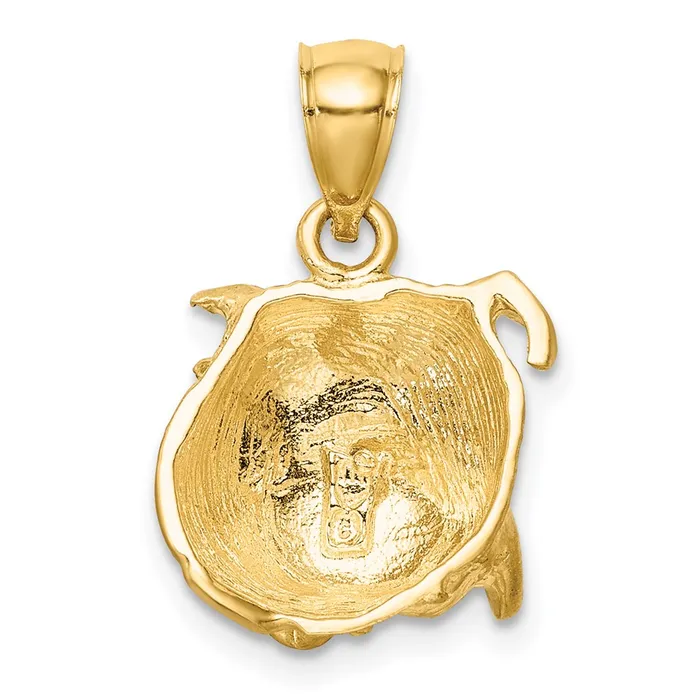Goldia Necklaces 14k Yellow Gold Diamondcut Dog Face Pendant