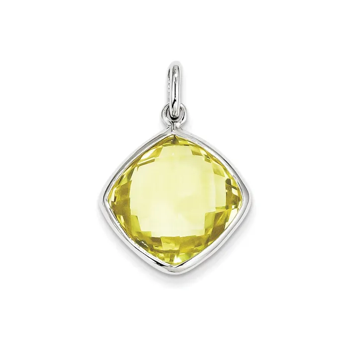 Goldia Necklaces Sterling Silver Lemon Quartz Pendant