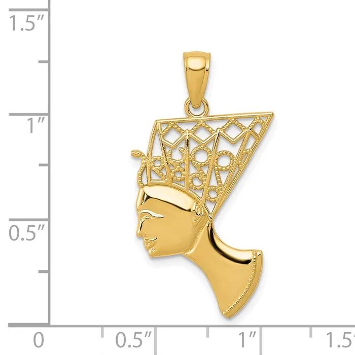 Goldia PreStyled Sets 14k Yellow Gold Nefertiti Profile Pendant