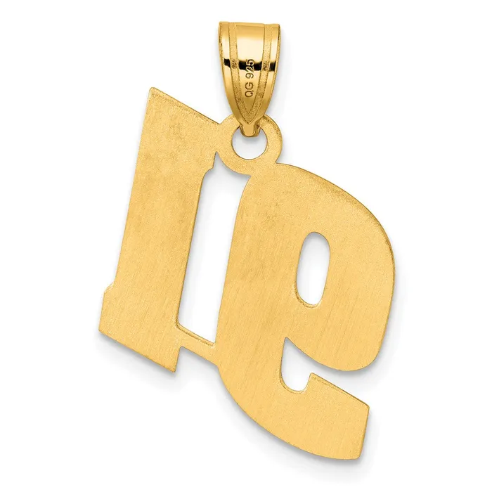Goldia PreStyled Sets 14k Yellow Gold Polished Block Number 91 Pendant