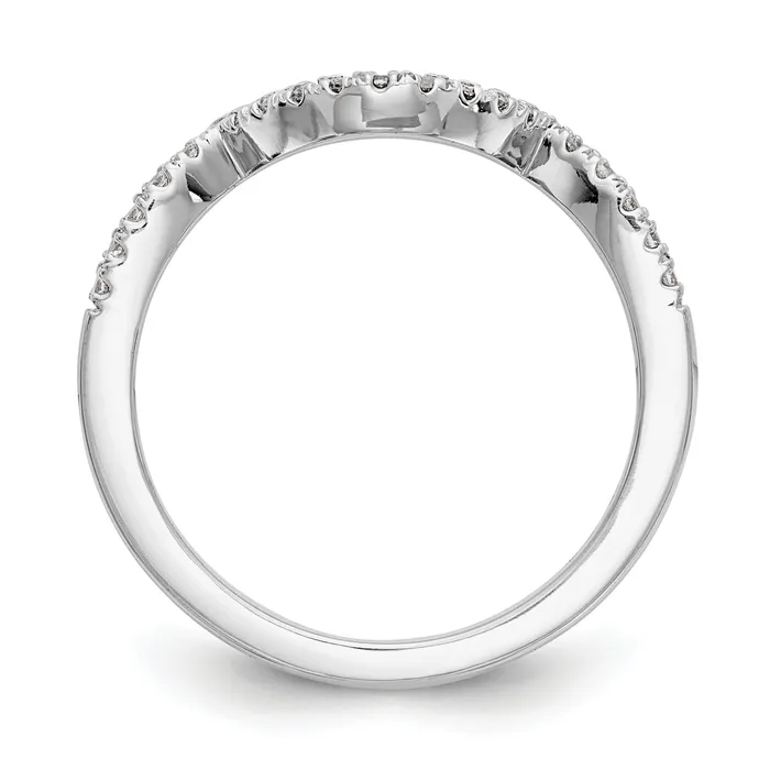 Goldia Rings 021ct CZ Solid Real 14K White Gold Wedding Wedding Band Ring