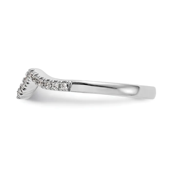 Goldia Rings 021ct CZ Solid Real 14K White Gold Wedding Wedding Band Ring