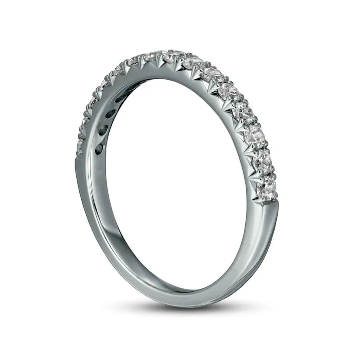Goldia Rings 050 CT TW Certified LabCreated Diamond Band in Solid 14K White Gold FVS2 Goldia Rings 050 CT TW Certified LabCreated Diamond Band in Solid 14K White Gold FVS2