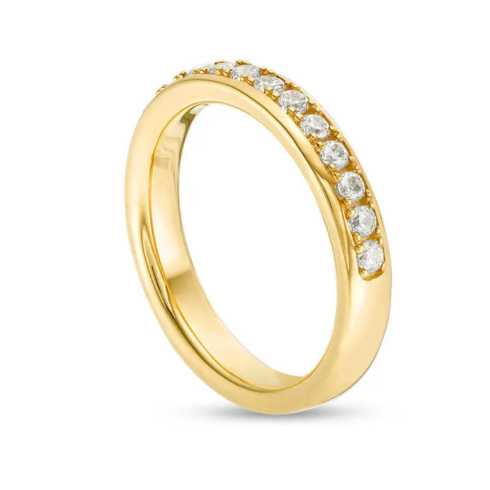 Goldia Rings 050 CT TW Natural Diamond Wedding Band in Solid 10K Yellow Gold Goldia Rings 050 CT TW Natural Diamond Wedding Band in Solid 10K Yellow Gold