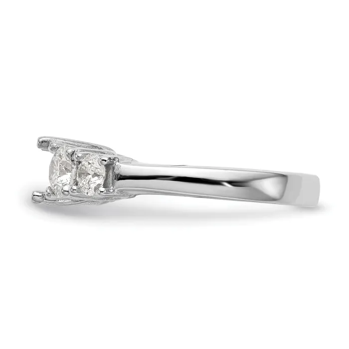Goldia Rings 144ct CZ Solid Real 14K White Gold 5Stone Engagement Ring