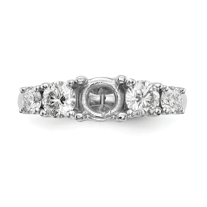 Goldia Rings 144ct CZ Solid Real 14K White Gold 5Stone Engagement Ring