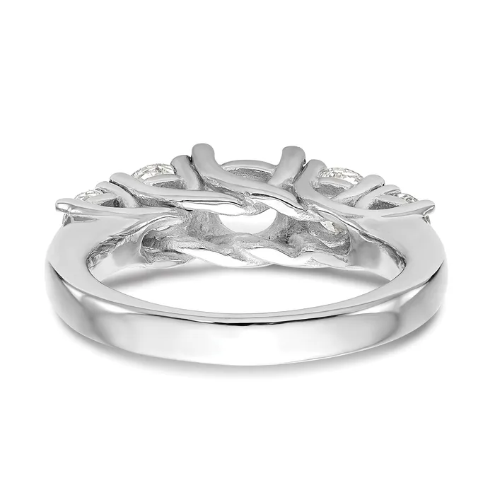 Goldia Rings 144ct CZ Solid Real 14K White Gold 5Stone Engagement Ring