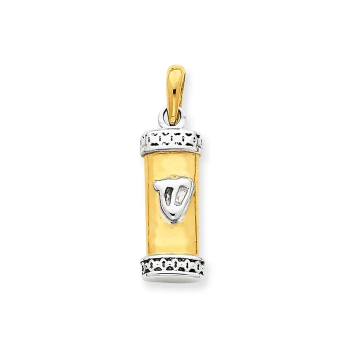 Goldia Rings 14k Twotone Gold Mezuzah Pendant