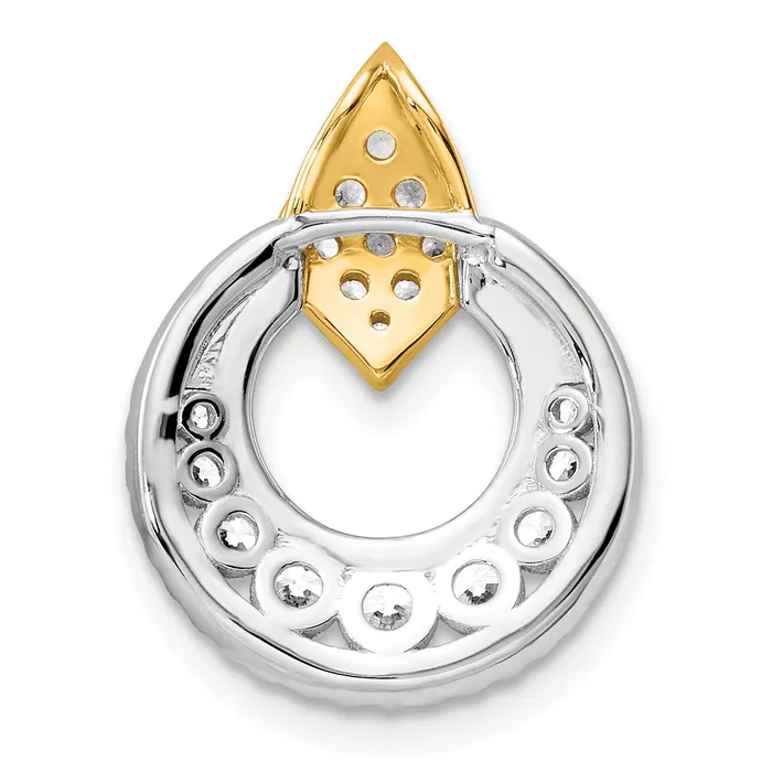 Goldia Rings 14k Twotone Two Tone 34 Ct Lab Grown Diamond VSSI G Fancy Chain Slide Pendant