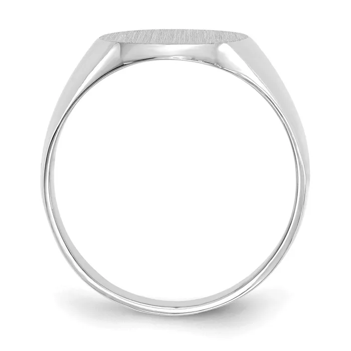 Goldia Rings 14k White Gold 110x130mm Closed Back Signet Ring
