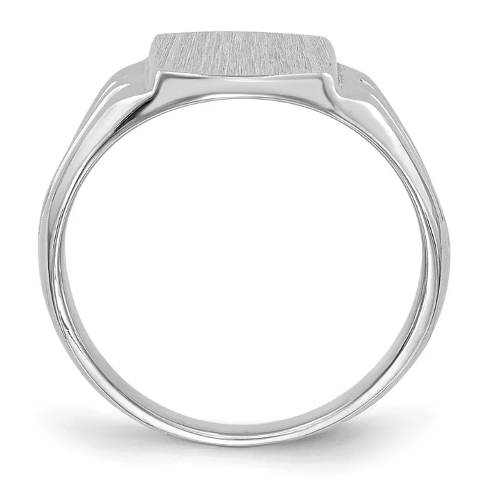 Goldia Rings 14k White Gold 95x80mm Closed Back Signet Ring