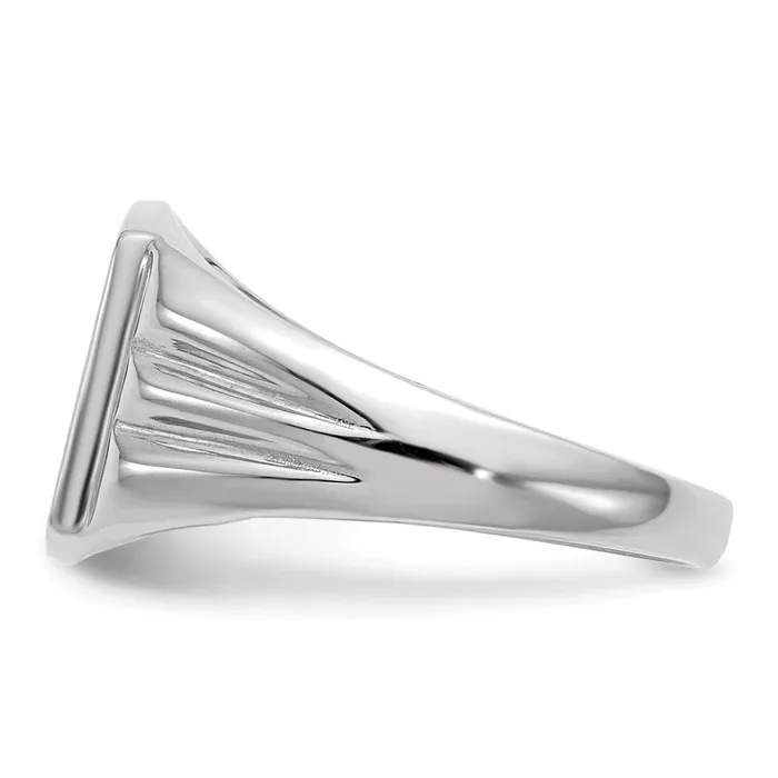 Goldia Rings 14k White Gold 95x80mm Closed Back Signet Ring