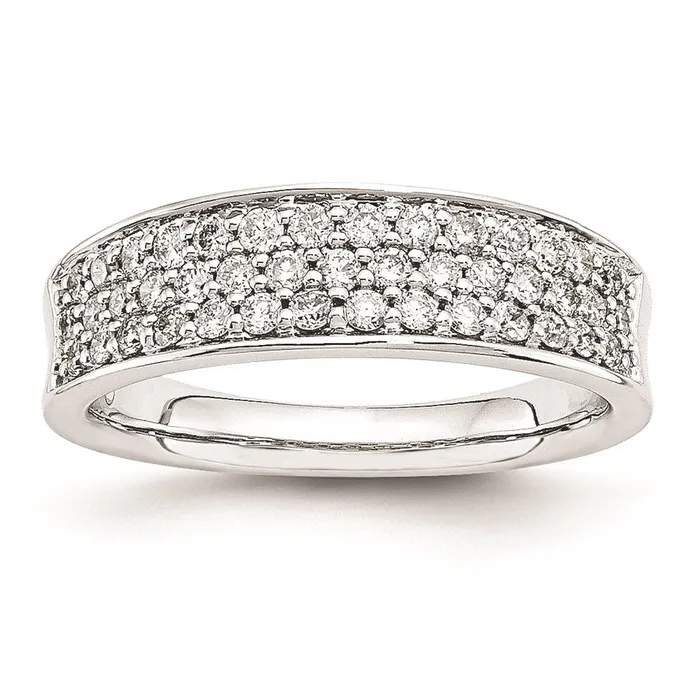 Goldia Rings 14k White Gold AA Real Diamond Ring