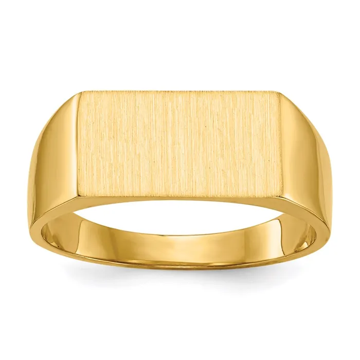 Goldia Rings 14K Yellow Gold 70x130mm Closed Back Signet Ring
