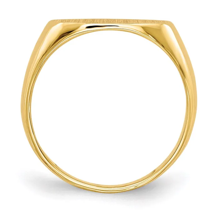 Goldia Rings 14K Yellow Gold 70x130mm Closed Back Signet Ring