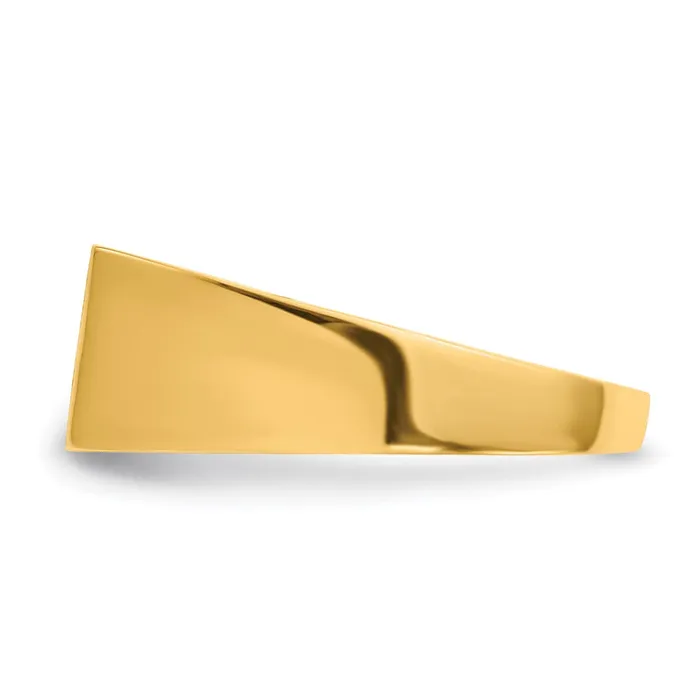 Goldia Rings 14K Yellow Gold 70x130mm Closed Back Signet Ring
