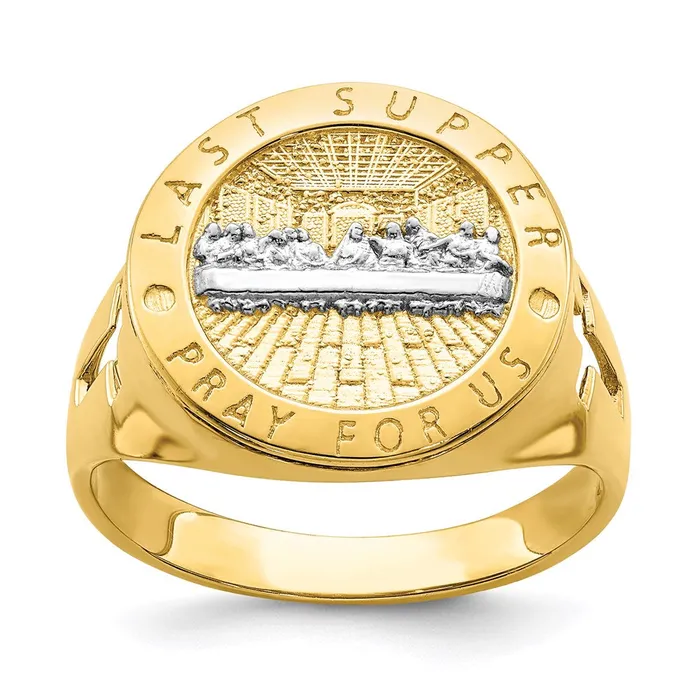Goldia Rings 14k Yellow Gold wRhodium The Last Super Mens Ring
