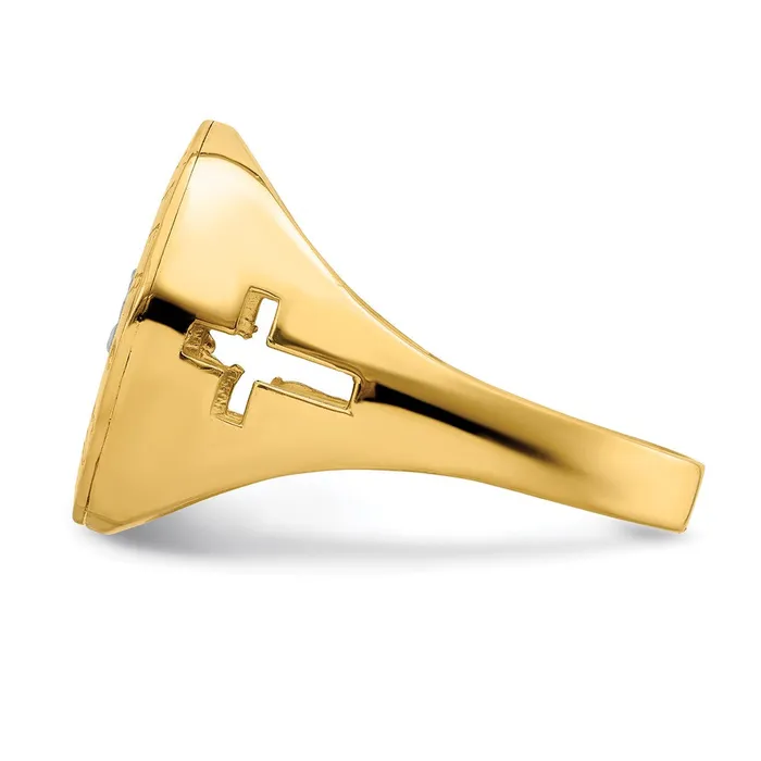 Goldia Rings 14k Yellow Gold wRhodium The Last Super Mens Ring