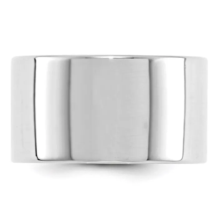 Goldia Rings Solid 10K White Gold 12mm Light Weight Flat MensWomens Wedding Band Ring Size 95 Goldia Rings Solid 10K White Gold 12mm Light Weight Flat MensWomens Wedding Band Ring Size 95