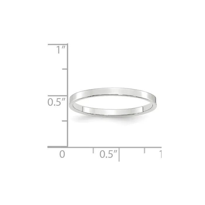 Goldia Rings Solid 10K White Gold 2mm Light Weight Flat MensWomens Wedding Band Ring Size 45 Goldia Rings Solid 10K White Gold 2mm Light Weight Flat MensWomens Wedding Band Ring Size 45