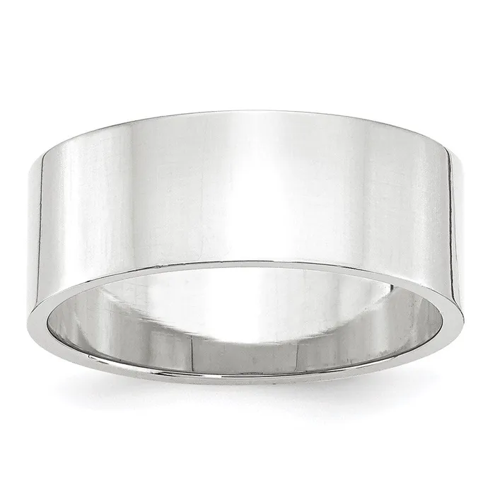 Goldia Rings Solid 10K White Gold 8mm Light Weight Flat MensWomens Wedding Band Ring Size 13 Goldia Rings Solid 10K White Gold 8mm Light Weight Flat MensWomens Wedding Band Ring Size 13