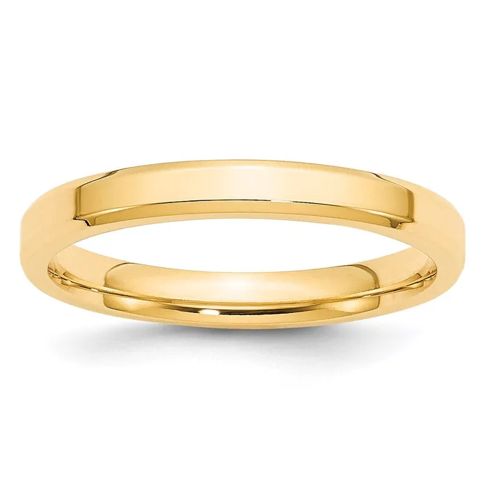 Goldia Rings Solid 10K Yellow Gold 3mm Bevel Edge Comfort Fit MensWomens Wedding Band Ring Size 125 Goldia Rings Solid 10K Yellow Gold 3mm Bevel Edge Comfort Fit MensWomens Wedding Band Ring Size 125