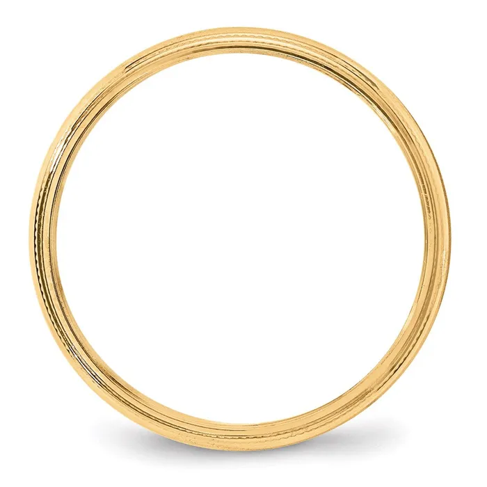 Goldia Rings Solid 10K Yellow Gold 4mm Light Weight Milgrain Half Round MensWomens Wedding Band Ring Size 7 Goldia Rings Solid 10K Yellow Gold 4mm Light Weight Milgrain Half Round MensWomens Wedding Band Ring Size 7