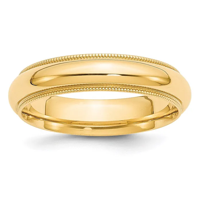 Goldia Rings Solid 10K Yellow Gold 5mm Milgrain Comfort Wedding MensWomens Wedding Band Ring Size 75 Goldia Rings Solid 10K Yellow Gold 5mm Milgrain Comfort Wedding MensWomens Wedding Band Ring Size 75