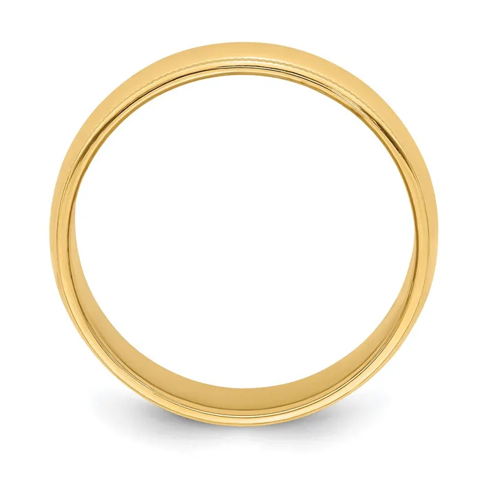 Goldia Rings Solid 10K Yellow Gold 6mm Milgrain HalfRound Wedding MensWomens Wedding Band Ring Size 75 Goldia Rings Solid 10K Yellow Gold 6mm Milgrain HalfRound Wedding MensWomens Wedding Band Ring Size 75