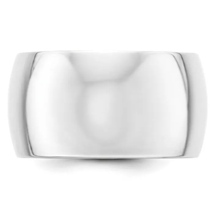 Goldia Rings Solid 14K White Gold 12mm Half Round MensWomens Wedding Band Ring Size 135 Goldia Rings Solid 14K White Gold 12mm Half Round MensWomens Wedding Band Ring Size 135