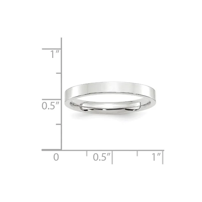Goldia Rings Solid 14K White Gold 3mm Standard Flat Comfort Fit MensWomens Wedding Band Ring Size 13 Goldia Rings Solid 14K White Gold 3mm Standard Flat Comfort Fit MensWomens Wedding Band Ring Size 13