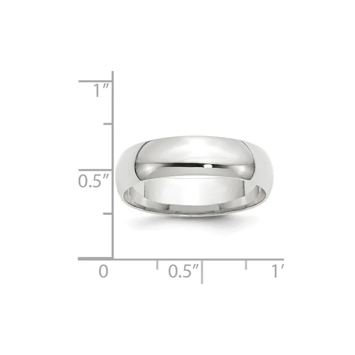 Goldia Rings Solid 14K White Gold 6mm Light Weight Comfort Fit MensWomens Wedding Band Ring Size 135 Goldia Rings Solid 14K White Gold 6mm Light Weight Comfort Fit MensWomens Wedding Band Ring Size 135