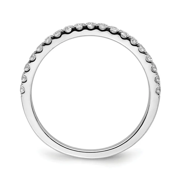 Goldia Rings Solid 14k White Gold Simulated CZ Band