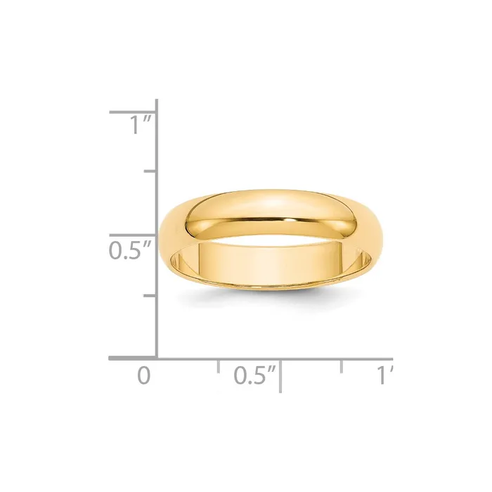Goldia Rings Solid 14K Yellow Gold 5mm HalfRound Wedding MensWomens Wedding Band Ring Size 5 Goldia Rings Solid 14K Yellow Gold 5mm HalfRound Wedding MensWomens Wedding Band Ring Size 5