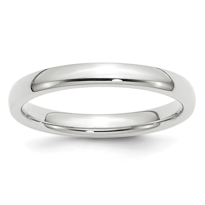 Goldia Rings Solid 18K Yellow Gold White Gold 3mm Comfort Fit MensWomens Wedding Band Ring Size 7