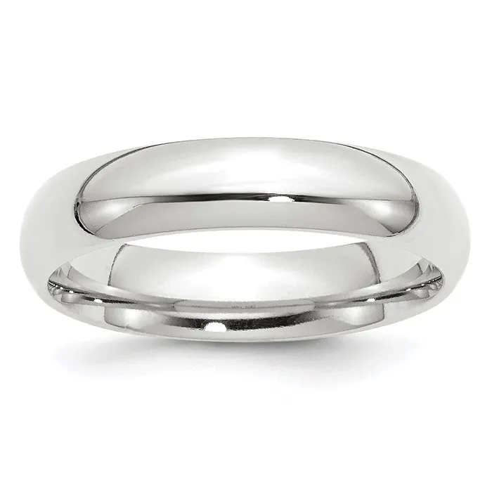 Goldia Rings Solid 18K Yellow Gold White Gold 5mm Comfort Fit MensWomens Wedding Band Ring Size 9