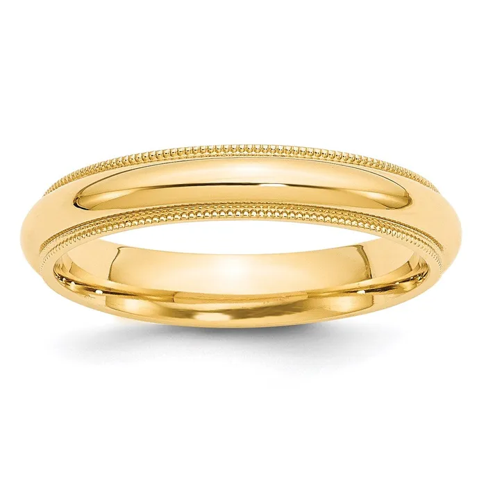 Goldia Solid 10K Yellow Gold 4mm Milgrain Comfort Fit MensWomens Wedding Band Ring Size 125 Rings Goldia Solid 10K Yellow Gold 4mm Milgrain Comfort Fit MensWomens Wedding Band Ring Size 125 Rings