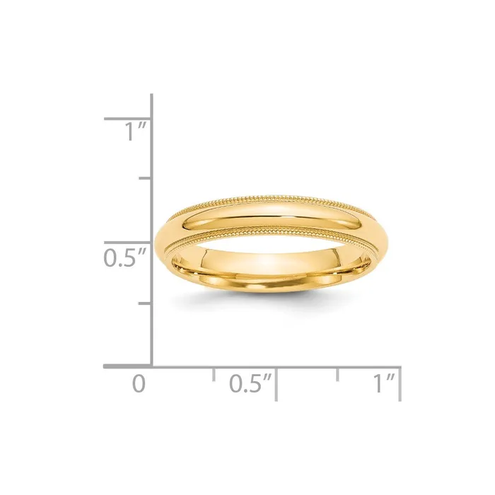Goldia Solid 10K Yellow Gold 4mm Milgrain Comfort Fit MensWomens Wedding Band Ring Size 125 Rings Goldia Solid 10K Yellow Gold 4mm Milgrain Comfort Fit MensWomens Wedding Band Ring Size 125 Rings
