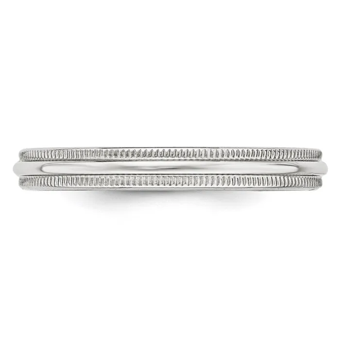Goldia Solid 14K White Gold 3mm Milgrain Half Round MensWomens Wedding Band Ring Size 13 Rings Goldia Solid 14K White Gold 3mm Milgrain Half Round MensWomens Wedding Band Ring Size 13 Rings