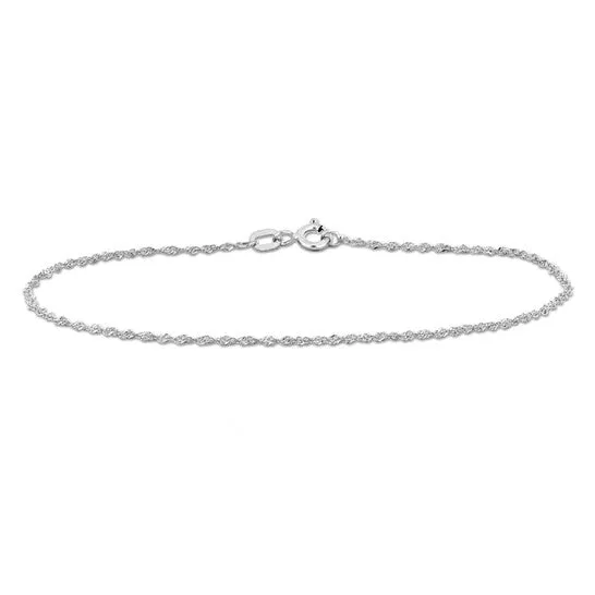 JMS always Bracelets Original Amour 12mm Sparkling Singapore Bracelet in 14k White Gold 75 in JMS always Bracelets Original Amour 12mm Sparkling Singapore Bracelet in 14k White Gold 75 in