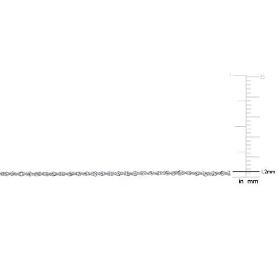 JMS always Bracelets Original Amour 12mm Sparkling Singapore Bracelet in 14k White Gold 75 in JMS always Bracelets Original Amour 12mm Sparkling Singapore Bracelet in 14k White Gold 75 in