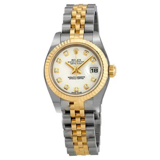 JMS always Bracelets Original Rolex Lady Datejust 26 White With 10 Diamonds Dial Stainless Steel and 18K Yellow Gold Jubilee Bracelet Automatic Watch 179173WDJ JMS always Bracelets Original Rolex Lady Datejust 26 White With 10 Diamonds Dial Stainless Steel and 18K Yellow Gold Jubilee Bracelet Automatic Watch 179173WDJ