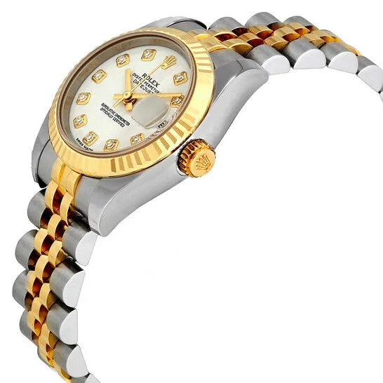 JMS always Bracelets Original Rolex Lady Datejust 26 White With 10 Diamonds Dial Stainless Steel and 18K Yellow Gold Jubilee Bracelet Automatic Watch 179173WDJ JMS always Bracelets Original Rolex Lady Datejust 26 White With 10 Diamonds Dial Stainless Steel and 18K Yellow Gold Jubilee Bracelet Automatic Watch 179173WDJ