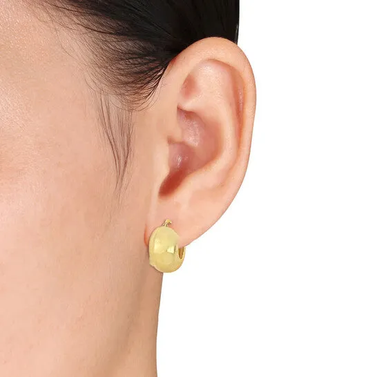 JMS always Earrings Original AMOUR 18 Mm Wide Huggie Earrings In Yellow Plated Sterling Silver JMS always Earrings Original AMOUR 18 Mm Wide Huggie Earrings In Yellow Plated Sterling Silver