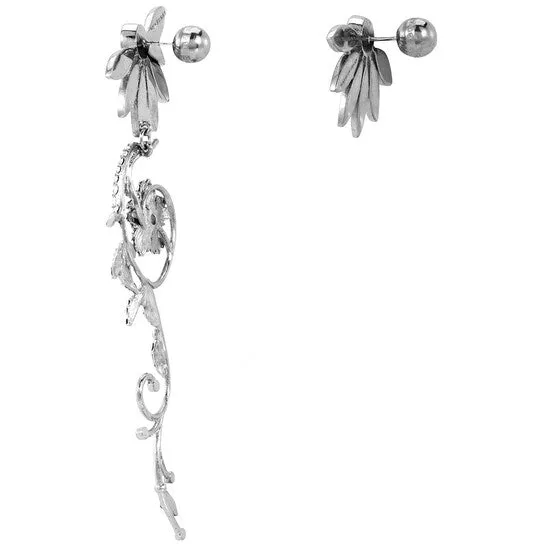 JMS always Earrings Original Burberry Crystal Halfdaisy Drop Earring And Stud Set In Crystal