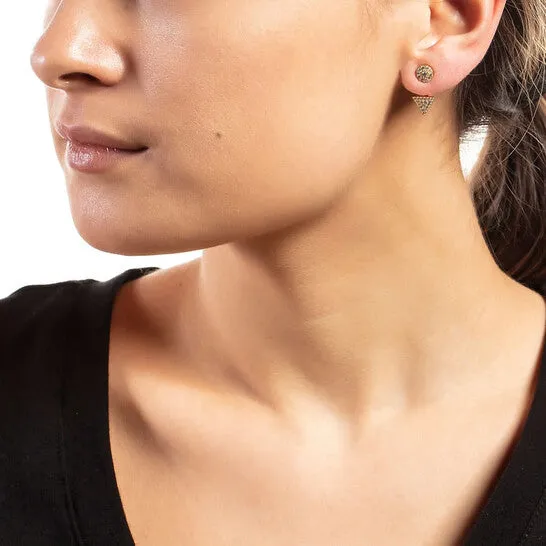 JMS always Earrings Original Sole du Soleil Lupine Collection Womens 18k YG Plated Geometric Ear Jacket Fashion Earrings