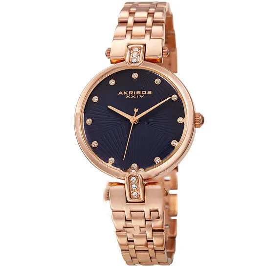 JMS always Original Akribos XXIV Quartz Crystal Blue Dial Ladies Watch AK1085BU Watches JMS always Original Akribos XXIV Quartz Crystal Blue Dial Ladies Watch AK1085BU Watches