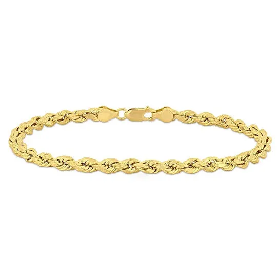 JMS always Original AMOUR Mens Rope Chain Bracelet In 10K Yellow Gold 5 Mm9 Inch Bracelets JMS always Original AMOUR Mens Rope Chain Bracelet In 10K Yellow Gold 5 Mm9 Inch Bracelets